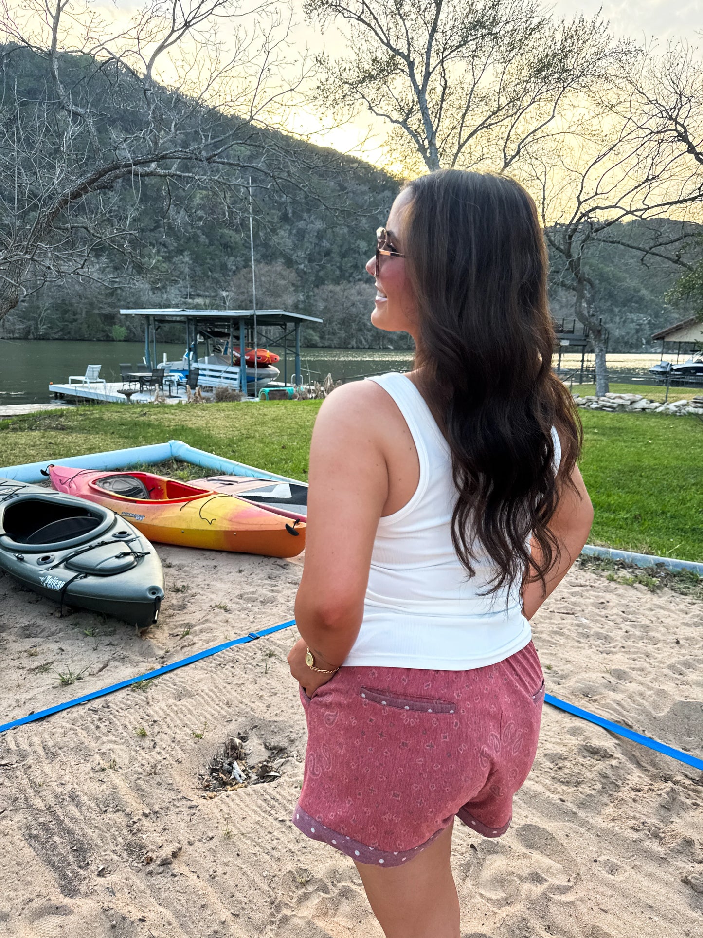 POLKA DOT PIPER STRETCH DENIM SHORTS [[PRE-ORDER]]