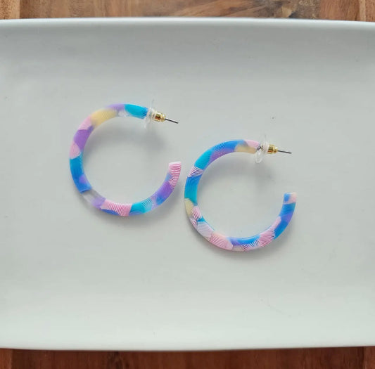 Watercolor Camy Hoops