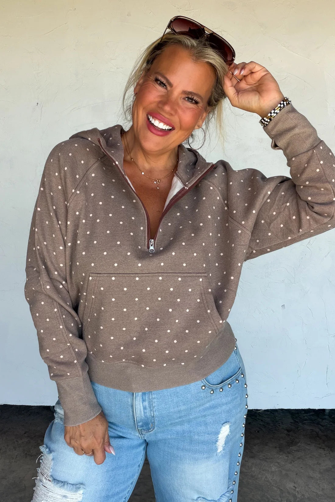 Polka Dot Easy Does It Pullover