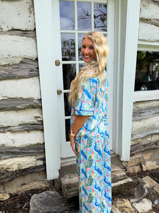IN THE GARDEN LUXE PEACOCK PJ