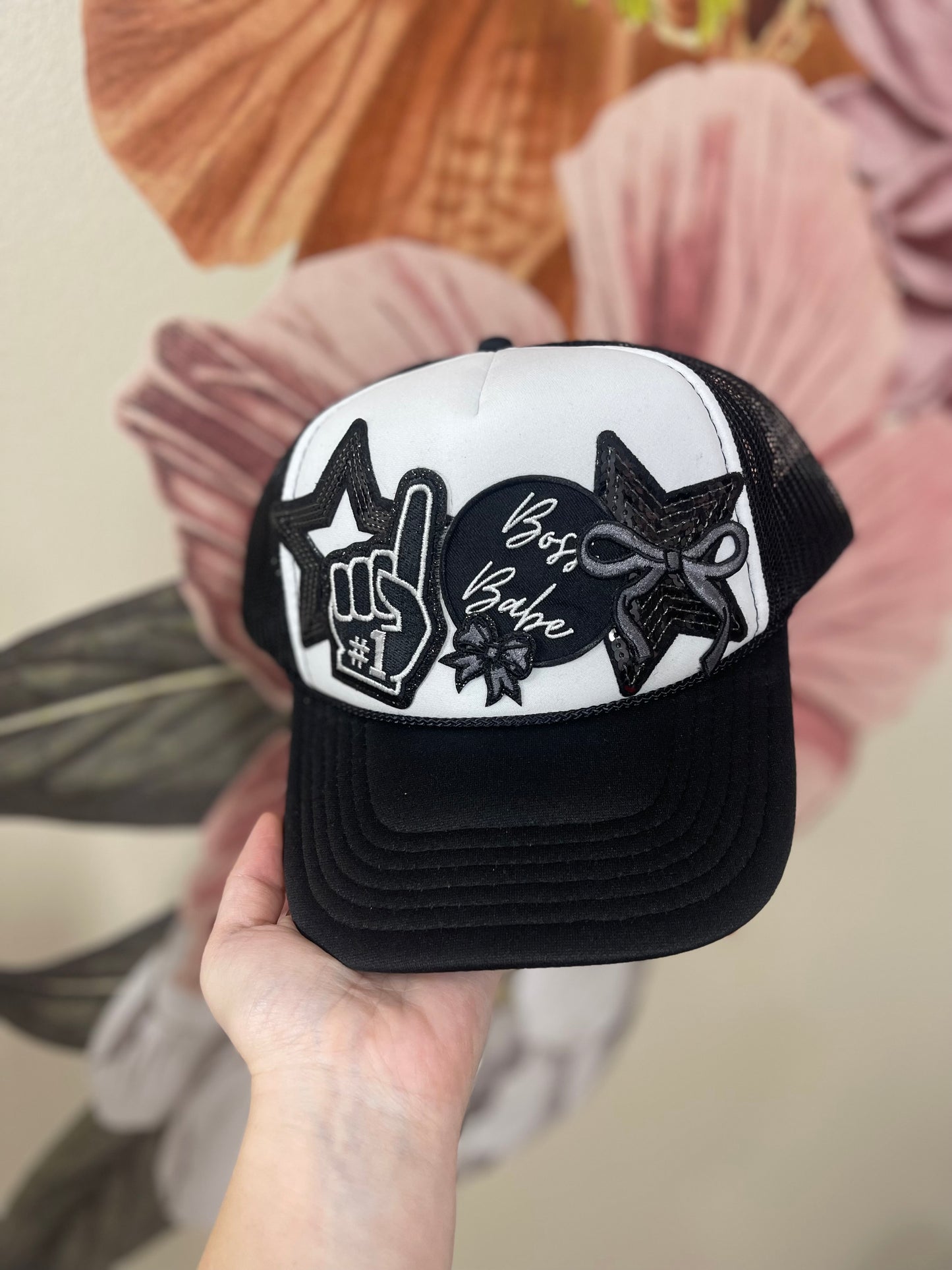 #1 Boss Babe Custom Trucker Hat