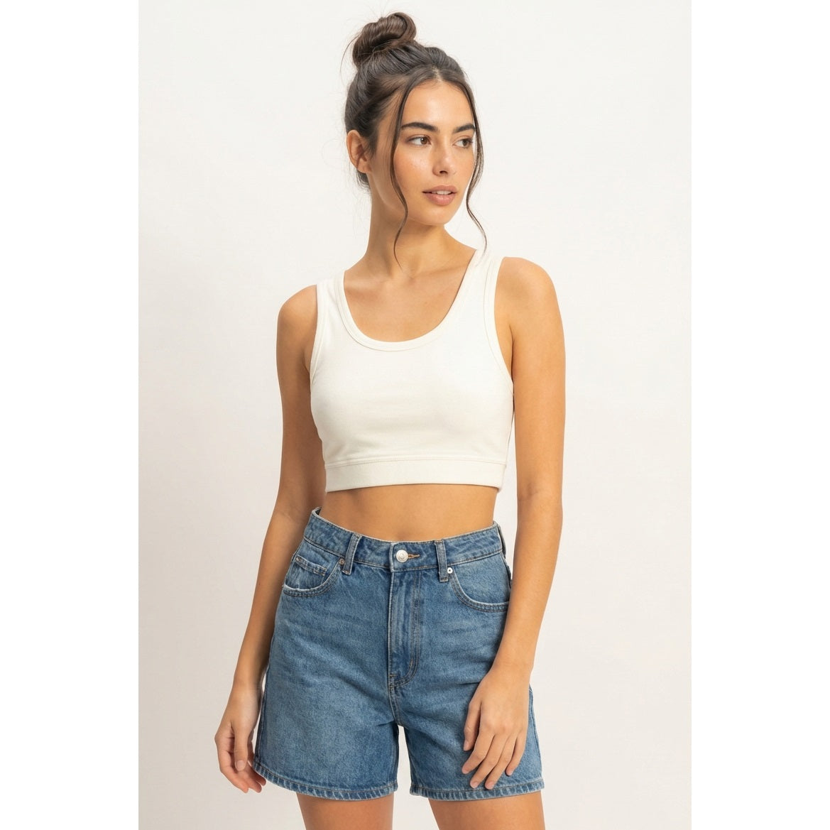 Marshmallow Cropped Tank