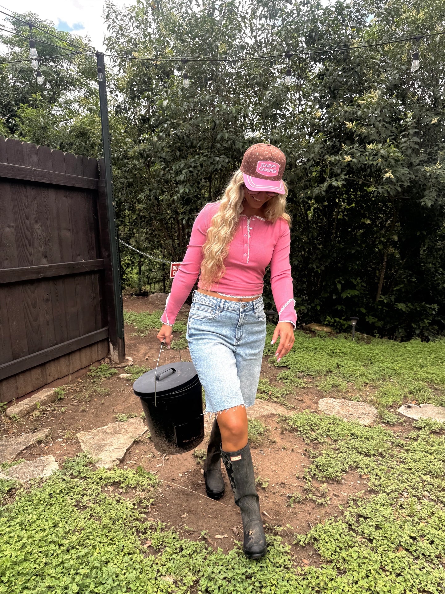 Rosie Lace Henley in Pink [ETA end of August]