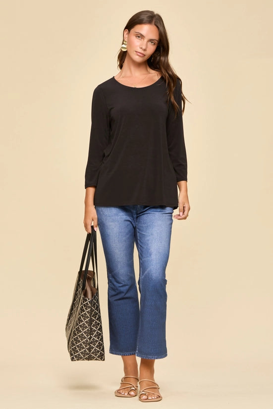 Classic Wrinkle Free Round Neck Top
