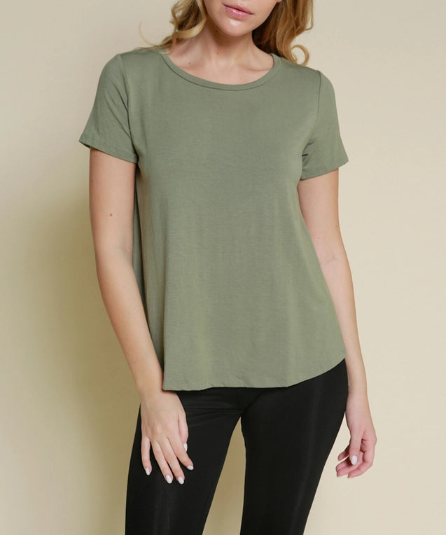 Bamboo Tee in Olive