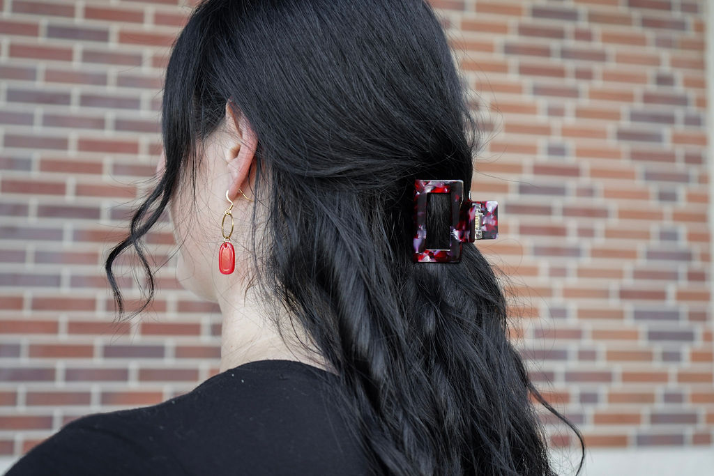Carly Hair Claw - Burgundy