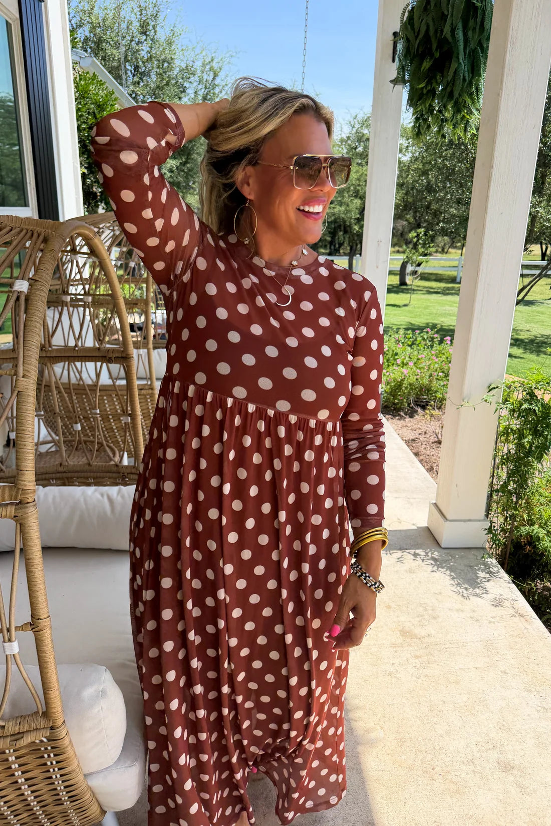 Countryside Mesh Dress on Polka Dot