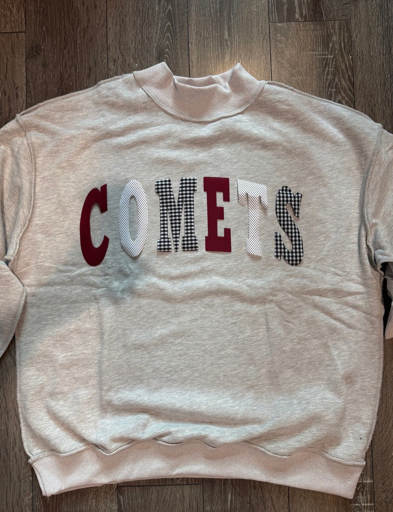 Patchwork Comets Mockneck