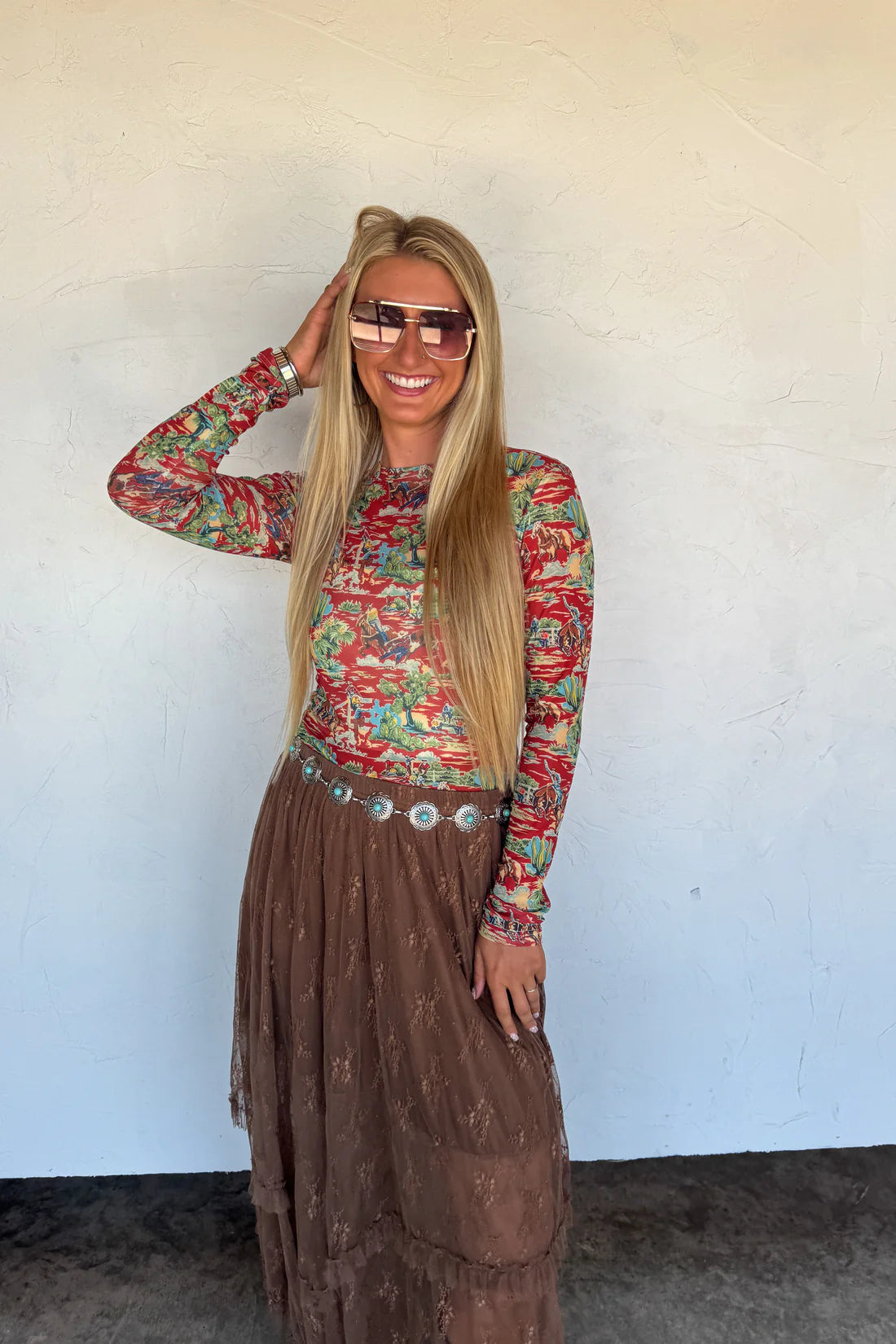 Wild West Mesh Top