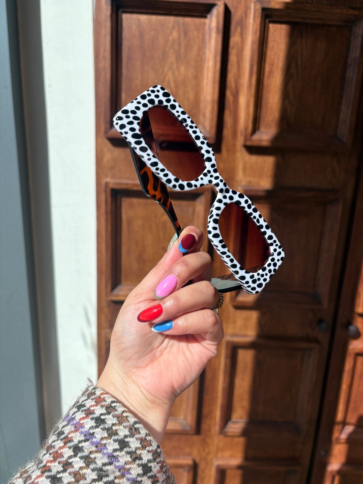 Mixed Print Sunglasses