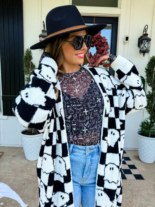 Checker Ghost Cloud Cardigan [[PRE-ORDER]]