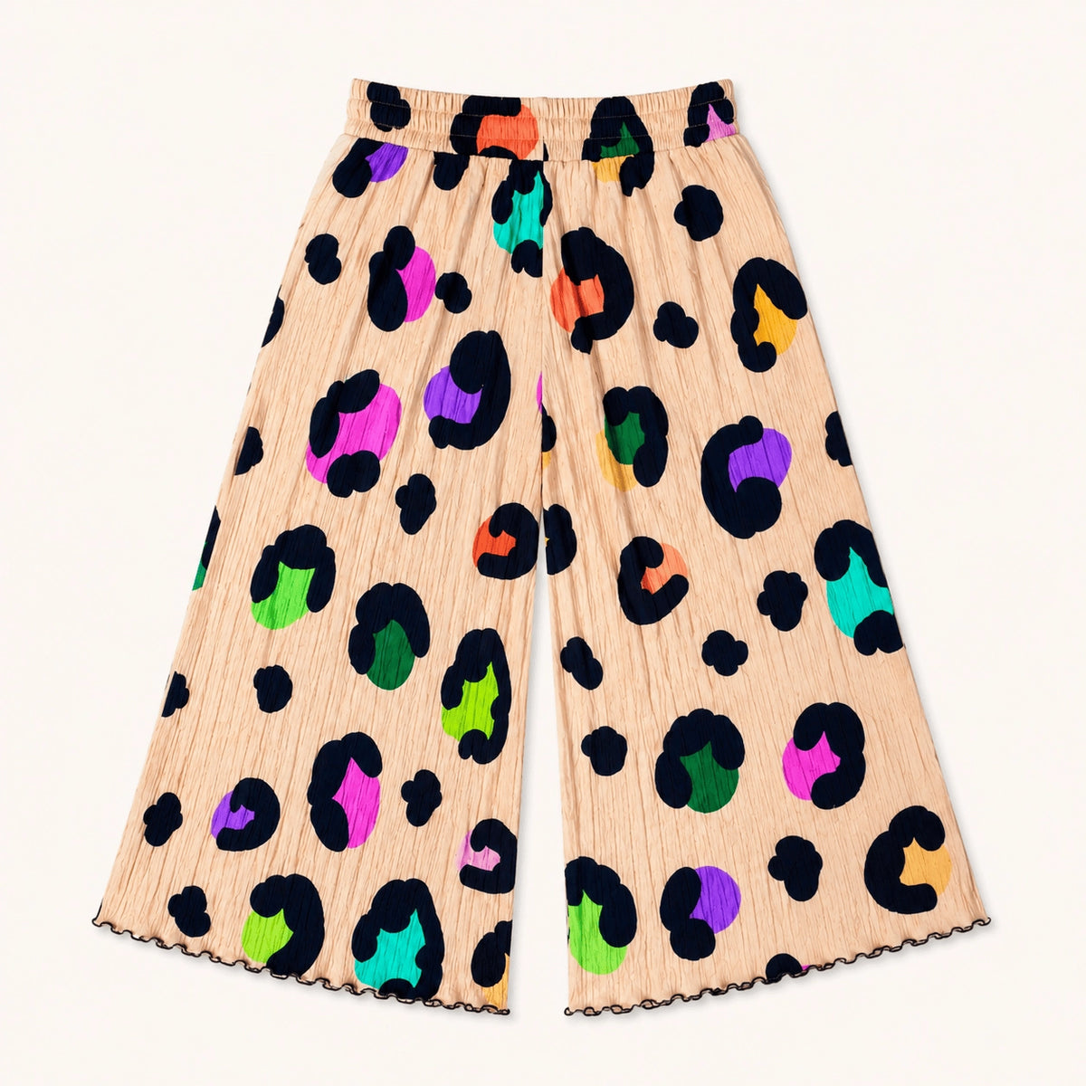 Girls Confetti Printed Wide Leg Pant