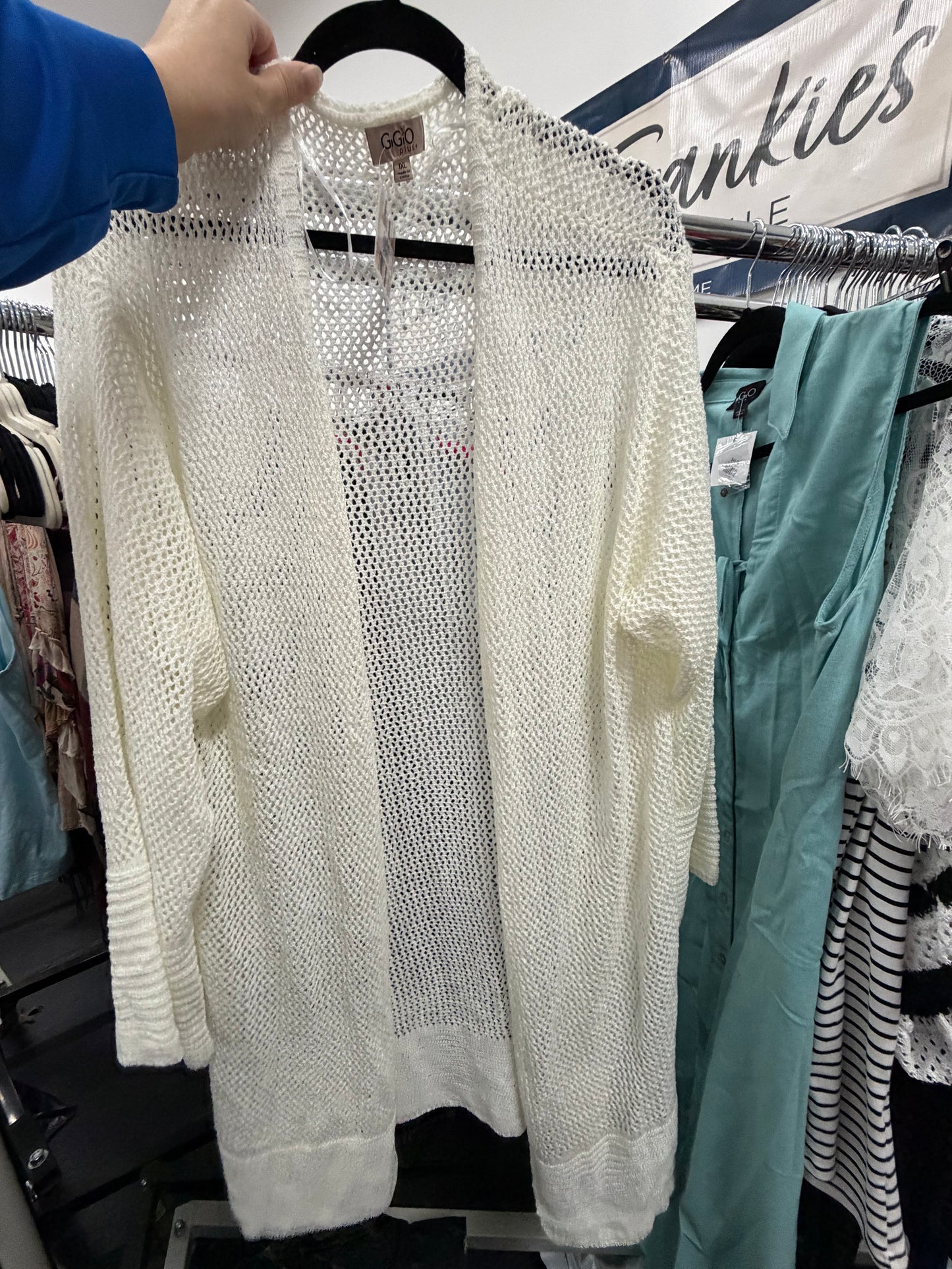 Mesh Open Cardigan - 1XL