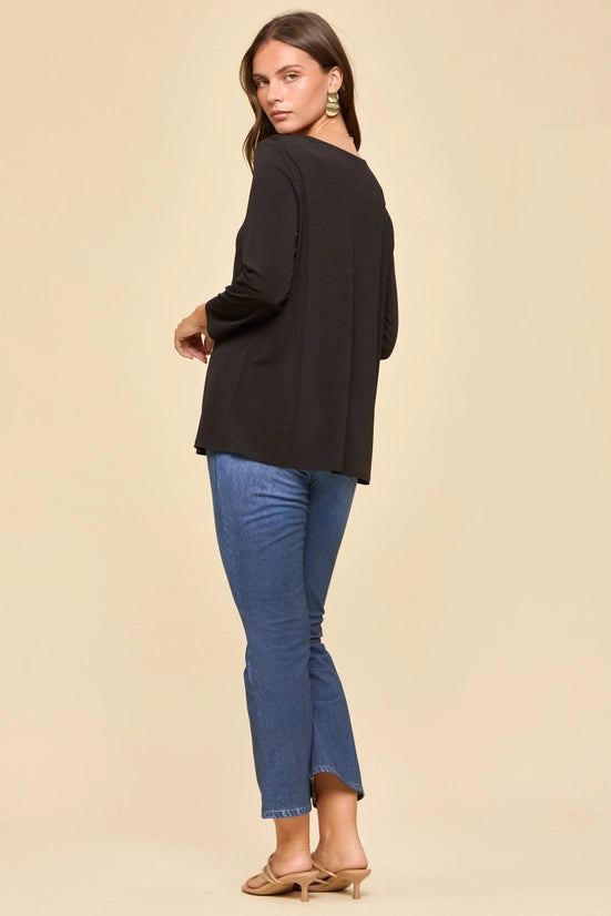 Classic Wrinkle Free Round Neck Top