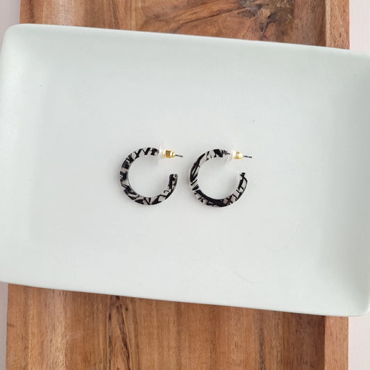 Black + Clear Cam Mini Hoops