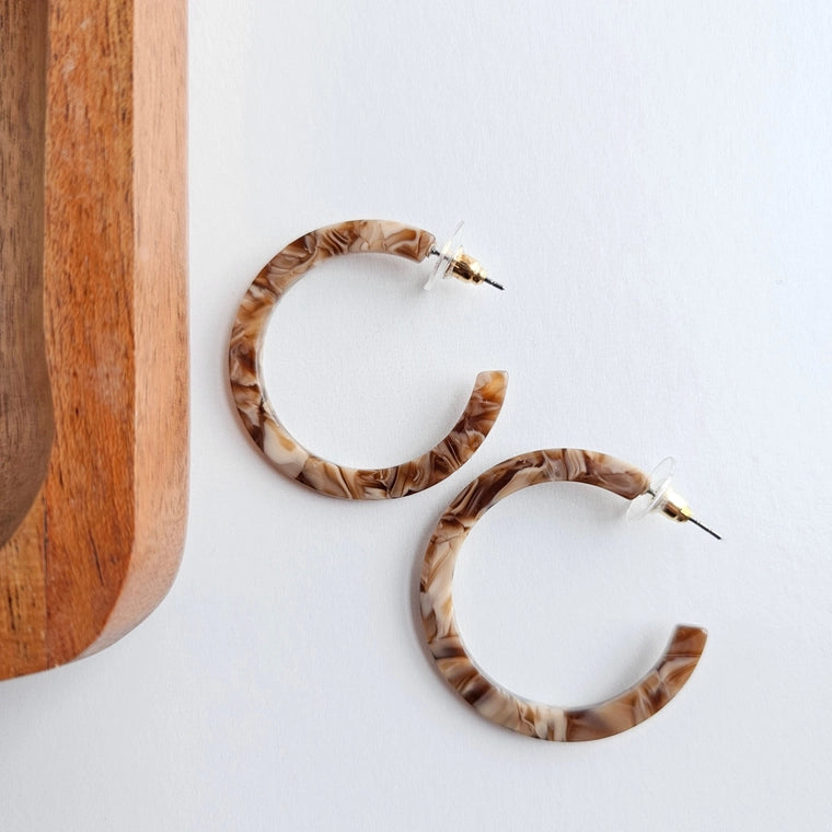Hickory Brown Camy Hoops