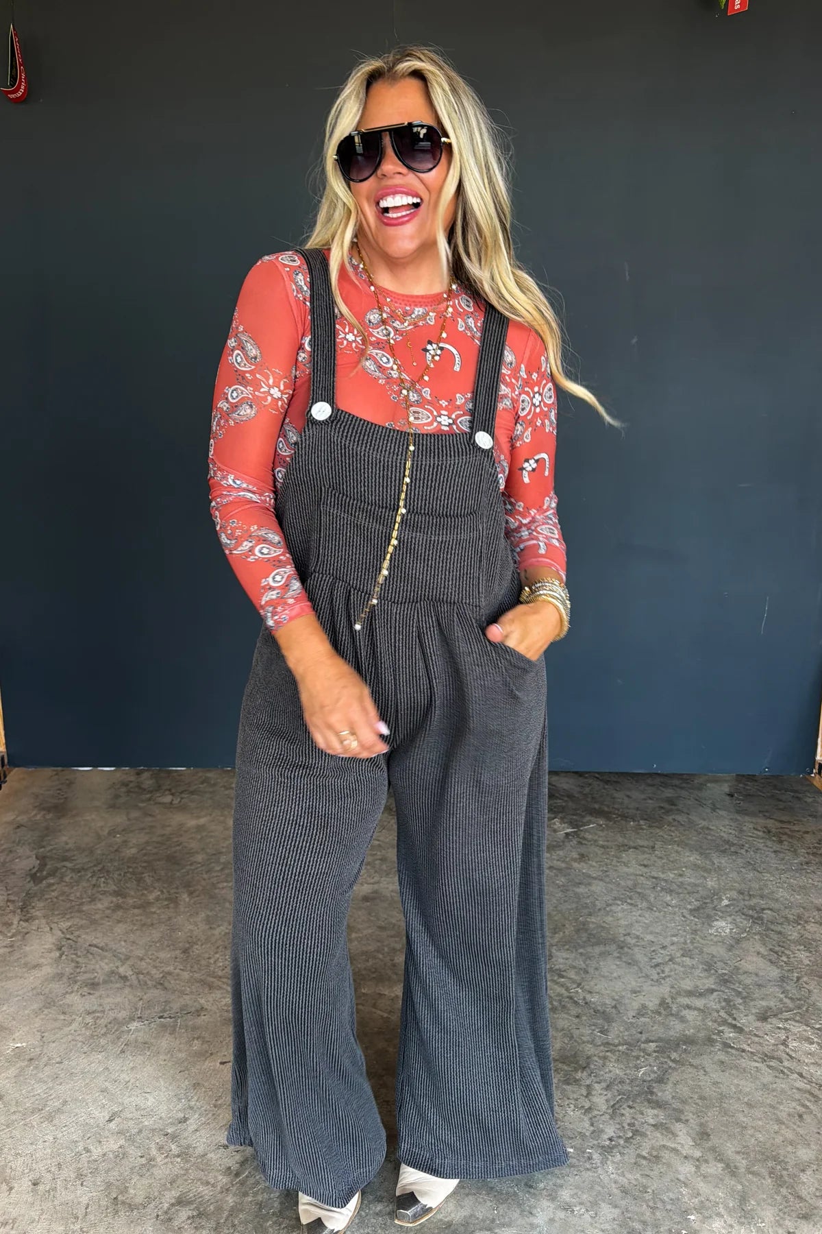 FALL KARLI OVERALLS CHARCOAL