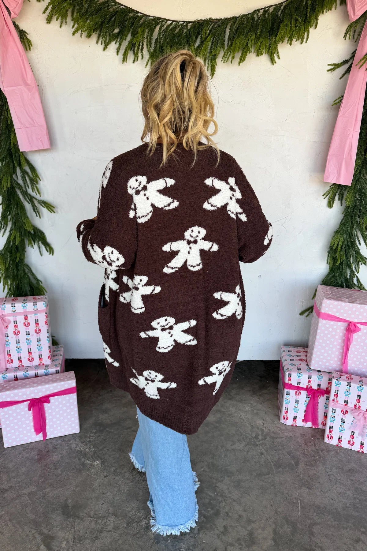 Gingerbread Christmas Cloud Cardigan