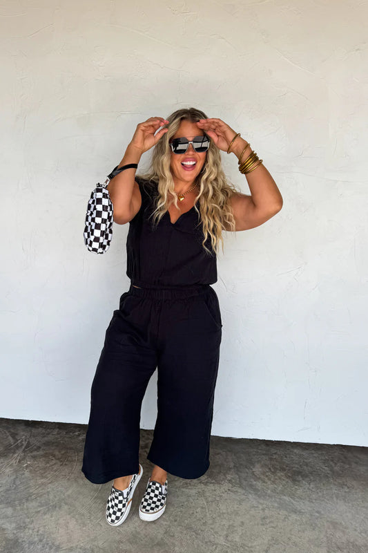 Laura Crop Pant Set Black [[PRE-ORDER]]