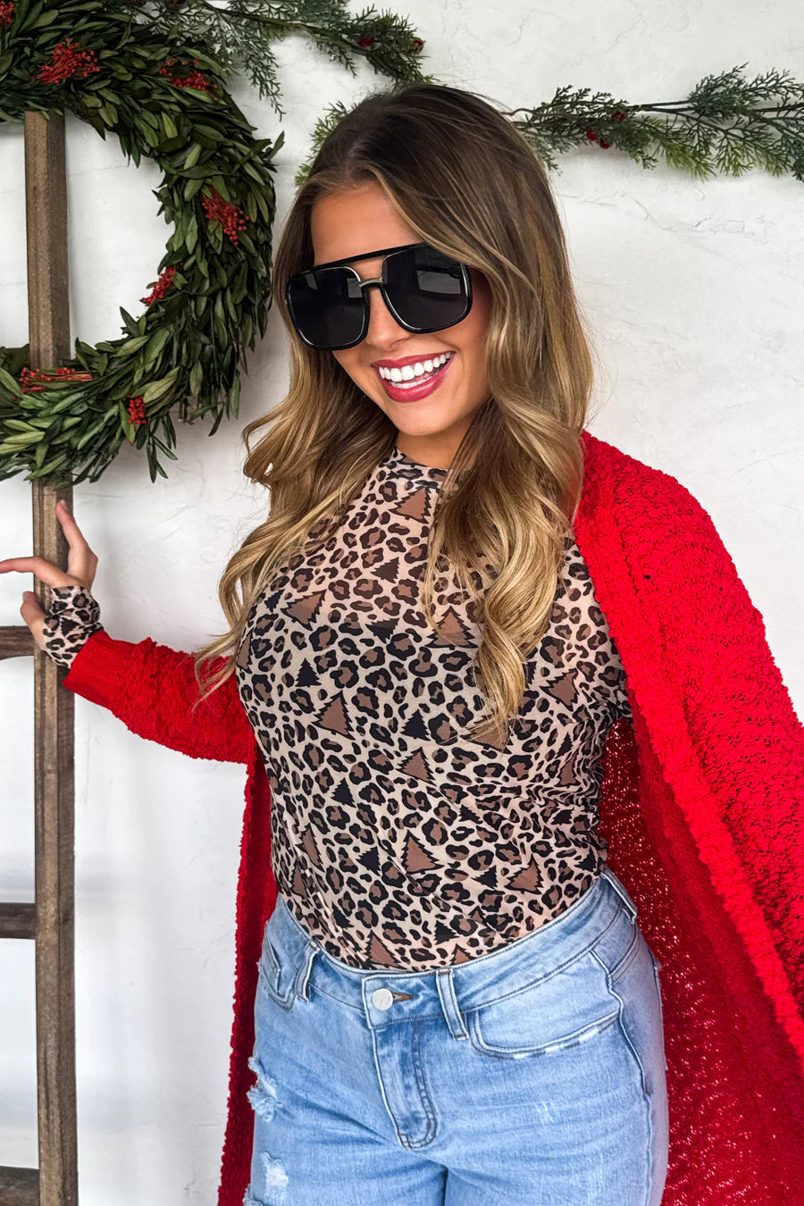 Poppy Knit Popcorn Cardigan in Red [[PRE-ORDER]]
