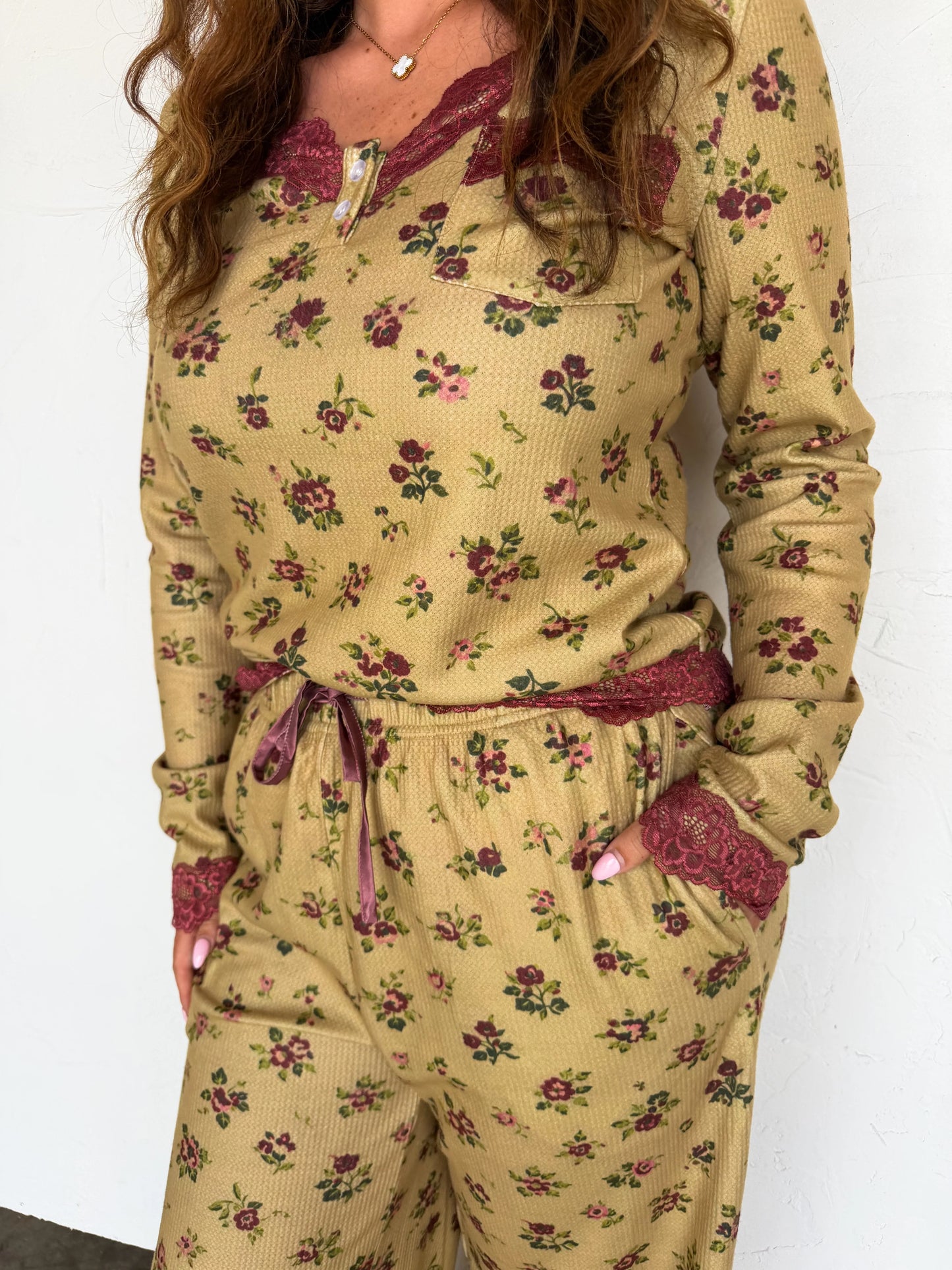 Floral & Lace PJ’s — 2 Colors