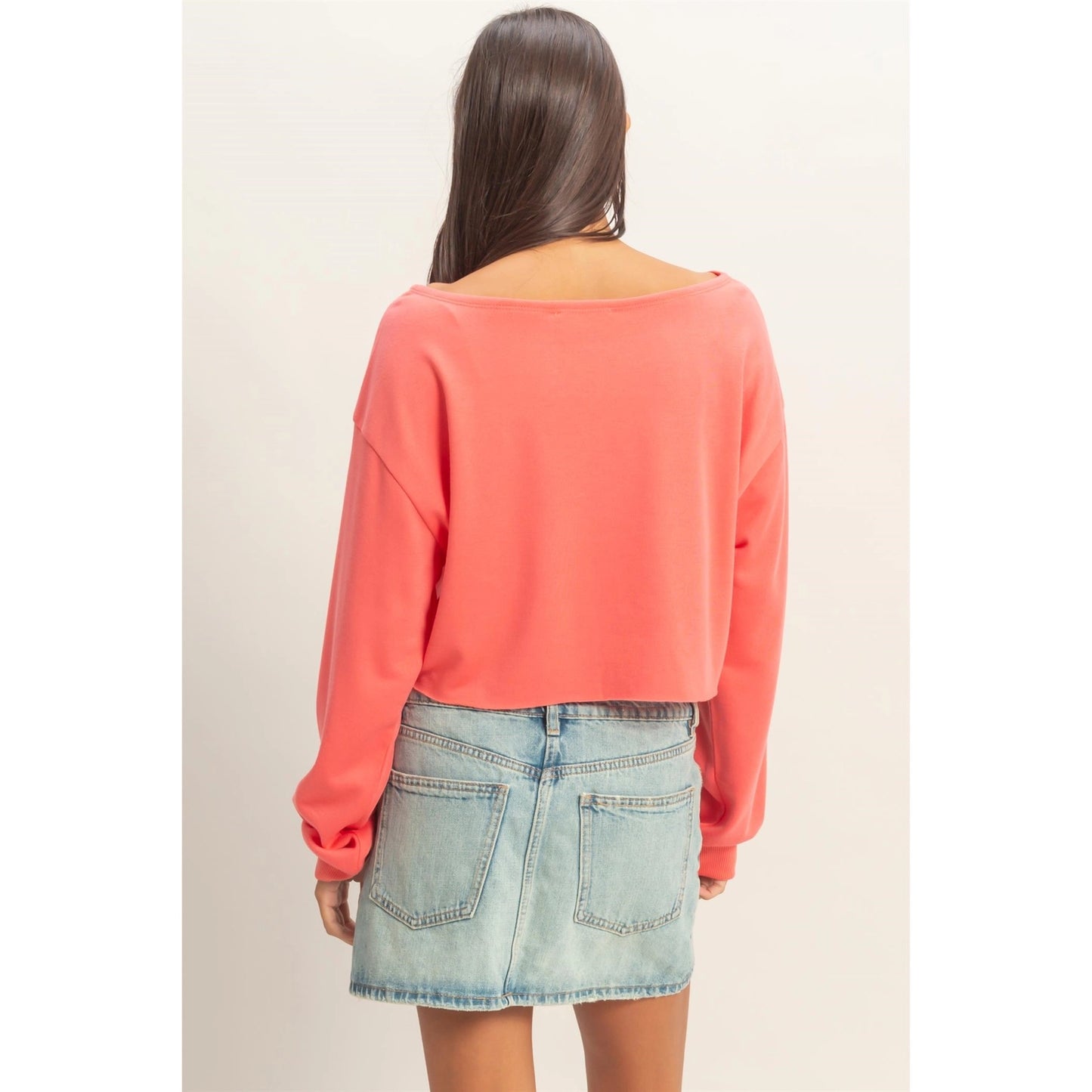 Coral Long Sleeve Top