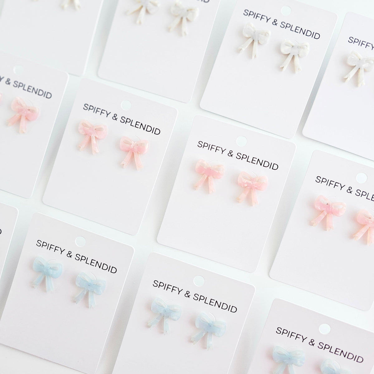 Bow Studs - Pink