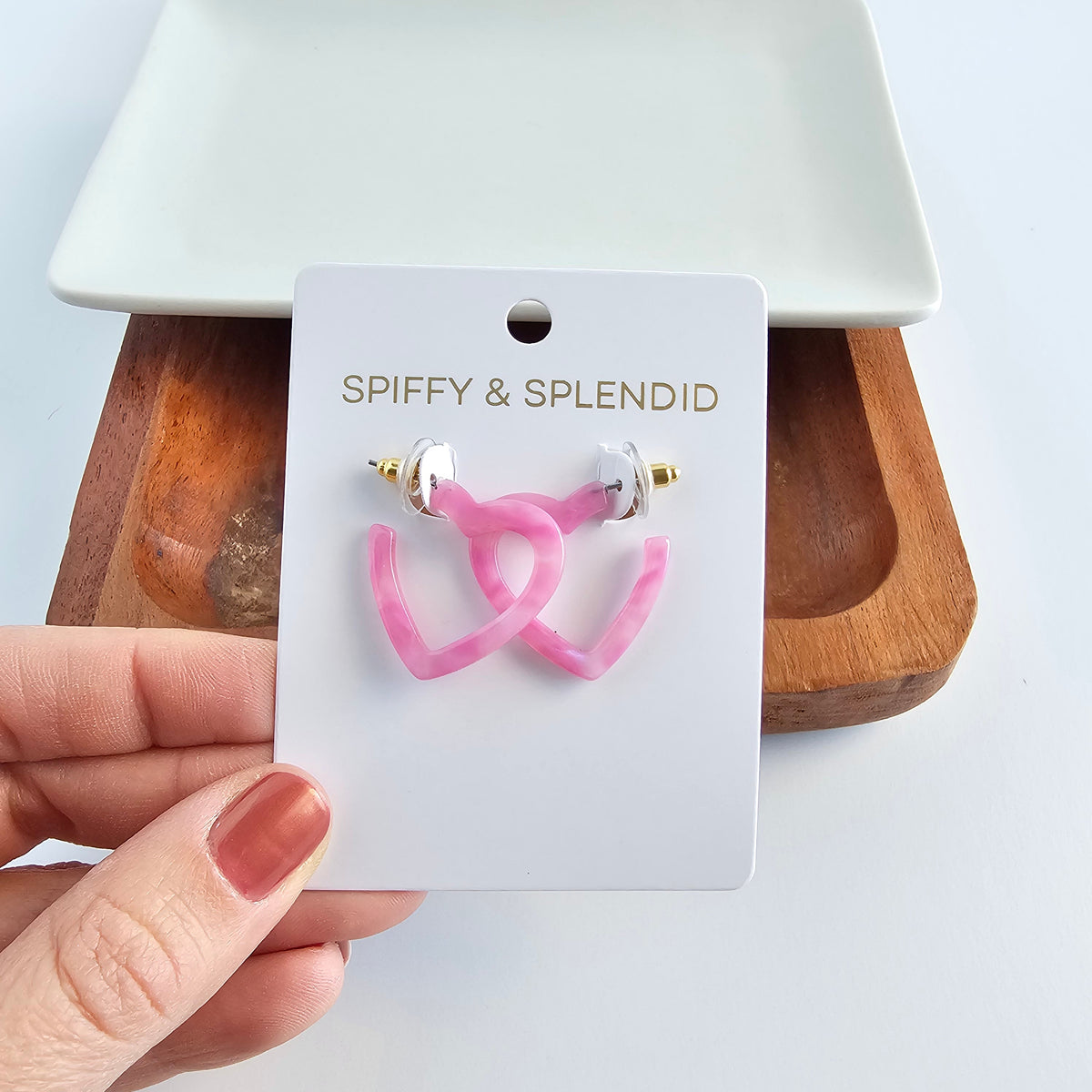 Mini Heart Hoops - Bubblegum Bliss