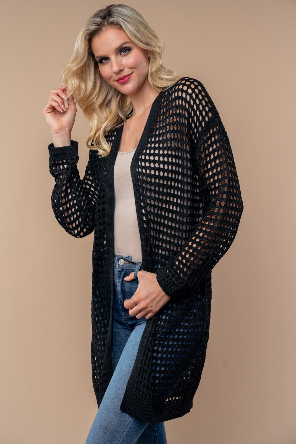 Long Sleeve Sheer Cardigan