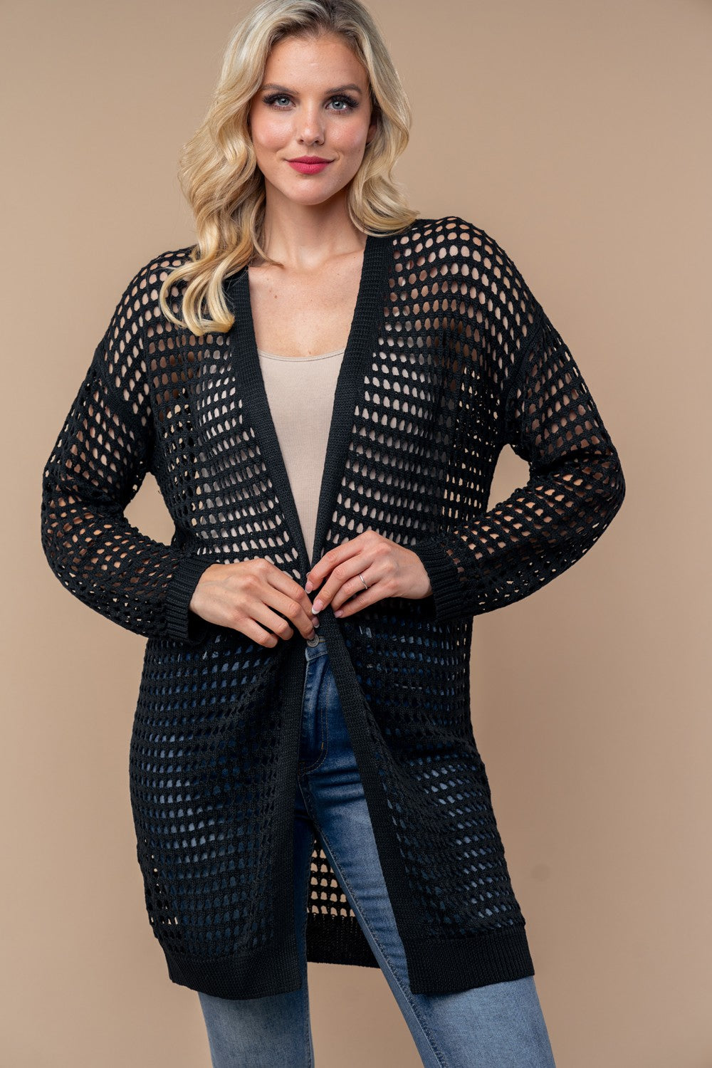 Long Sleeve Sheer Cardigan