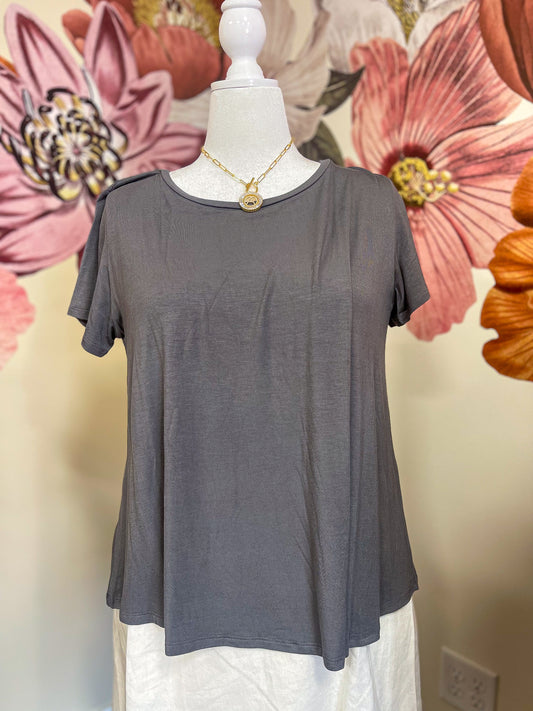 Bamboo Tee in Grey