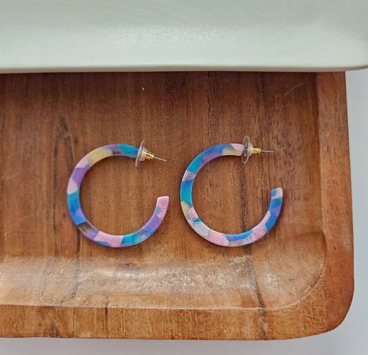 Watercolor Camy Hoops
