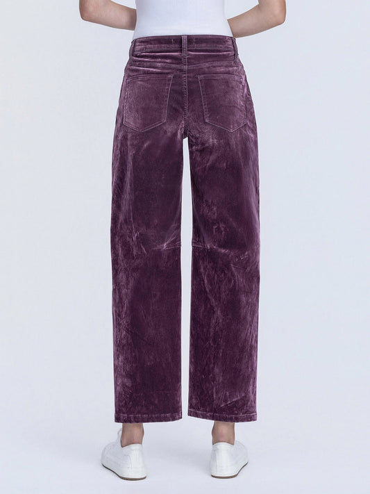 Purple Velvet Barrel Leg Jeans [[PRE-ORDER]]