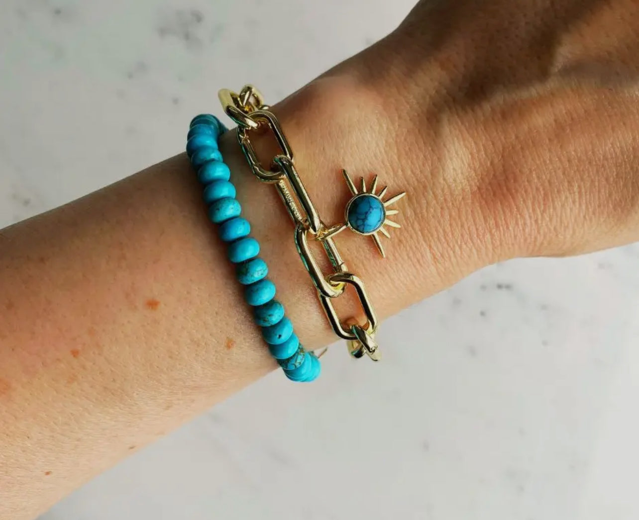 Natural Stone Bracelet in Turquoise