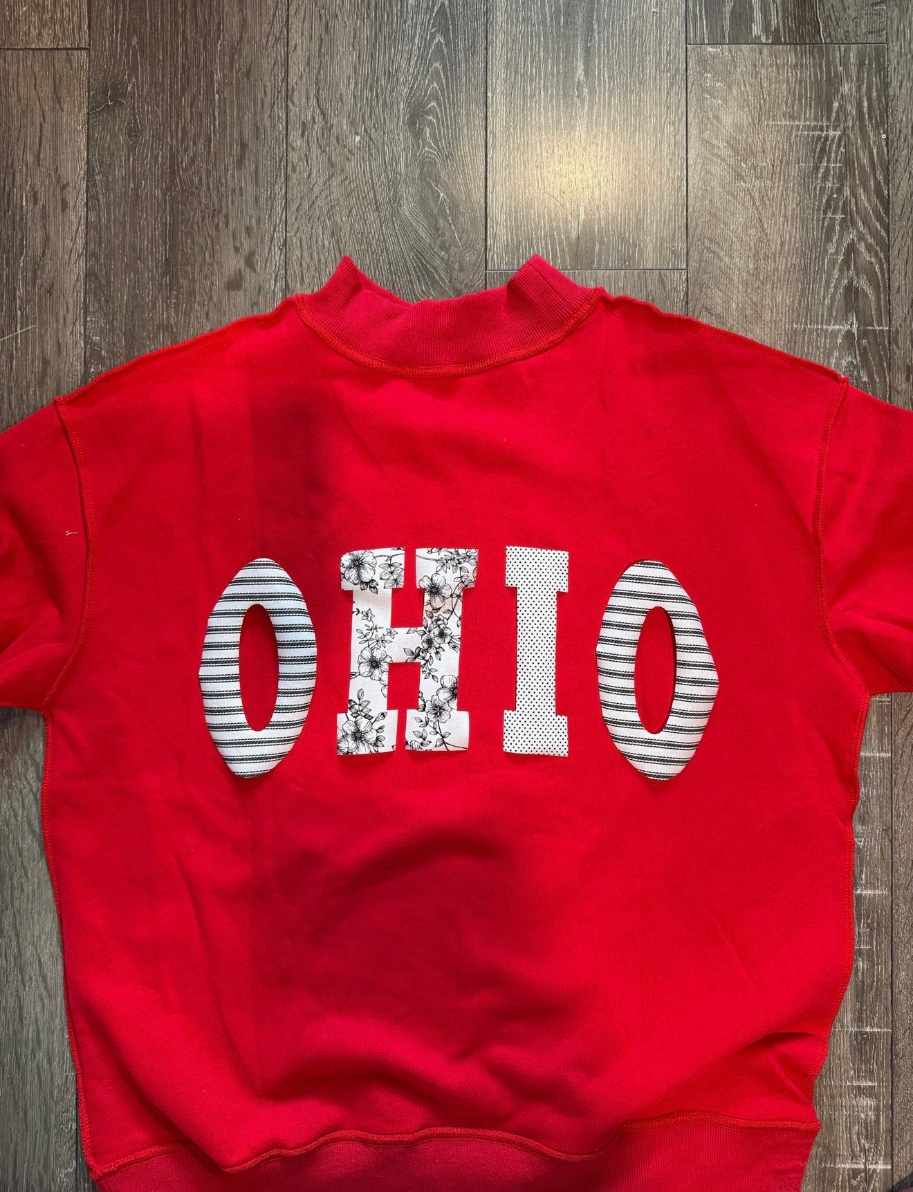 Patchwork Ohio Mockneck