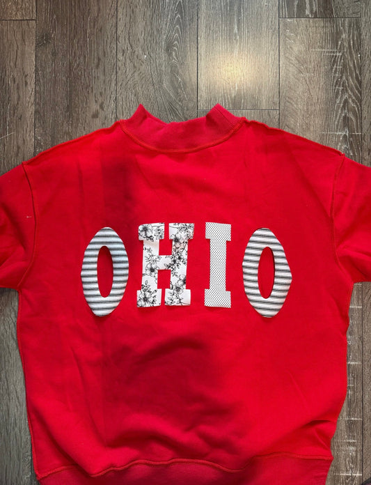 Patchwork Ohio Mockneck