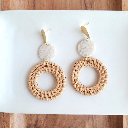 Lana Dark Rattan Earring