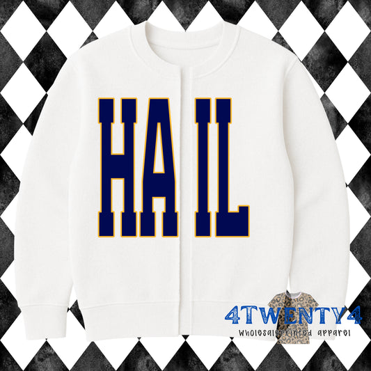 Custom Team Split Crewneck Cardigan