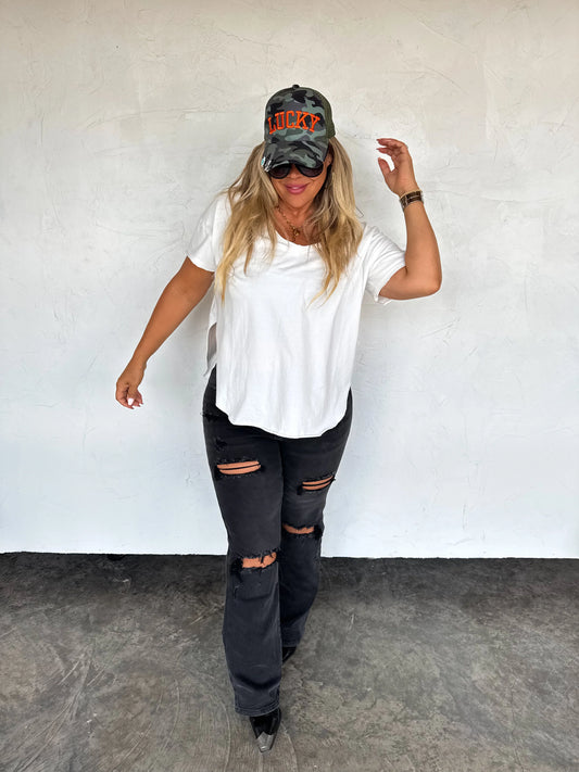 Ashland Straight Leg Distressed Jean in Black [[PRE-ORDER]]