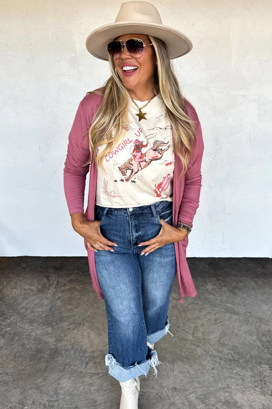 Mauve Ribbed Cardigan [[PRE-ORDER]]