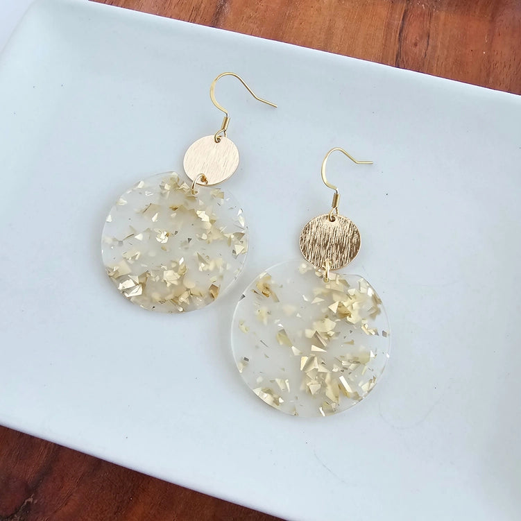 Zoey Gold Flake Earring