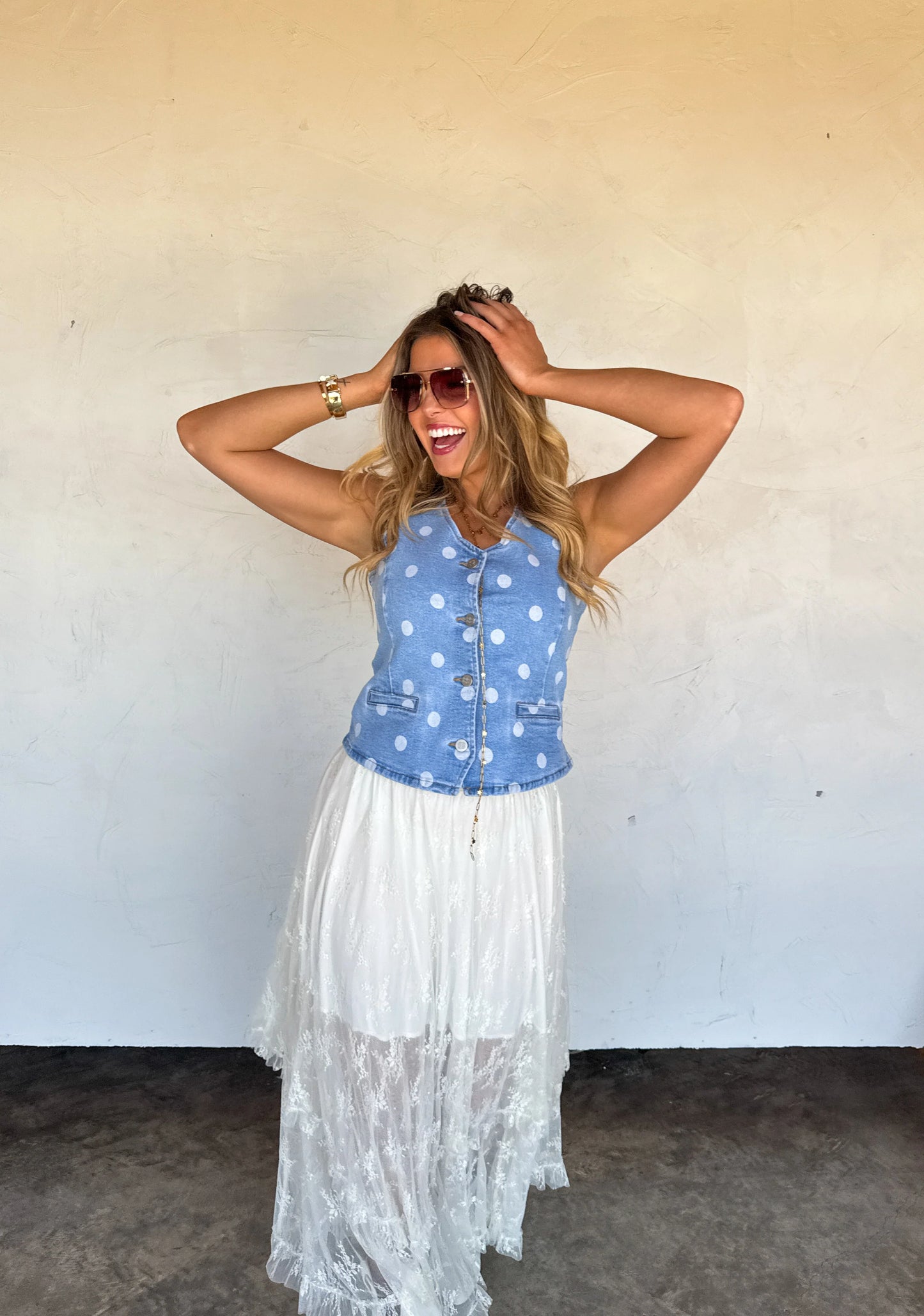 Sprinkle Me Denim Vest [[ETA early July]]
