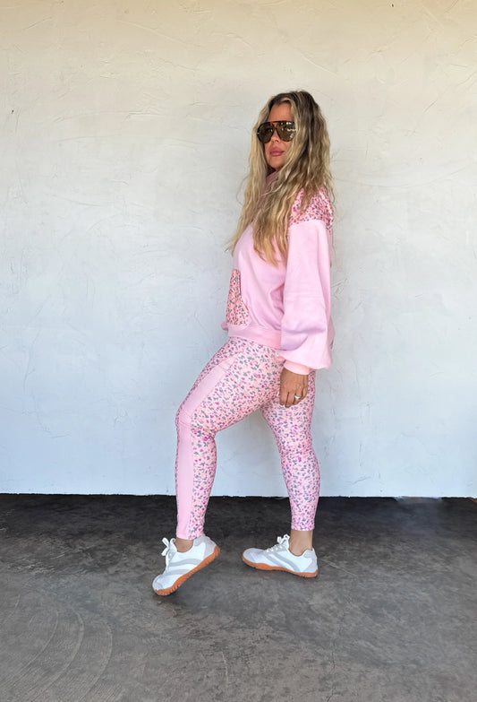 Pink Floral On the Go Leggings [[PRE-ORDER]]