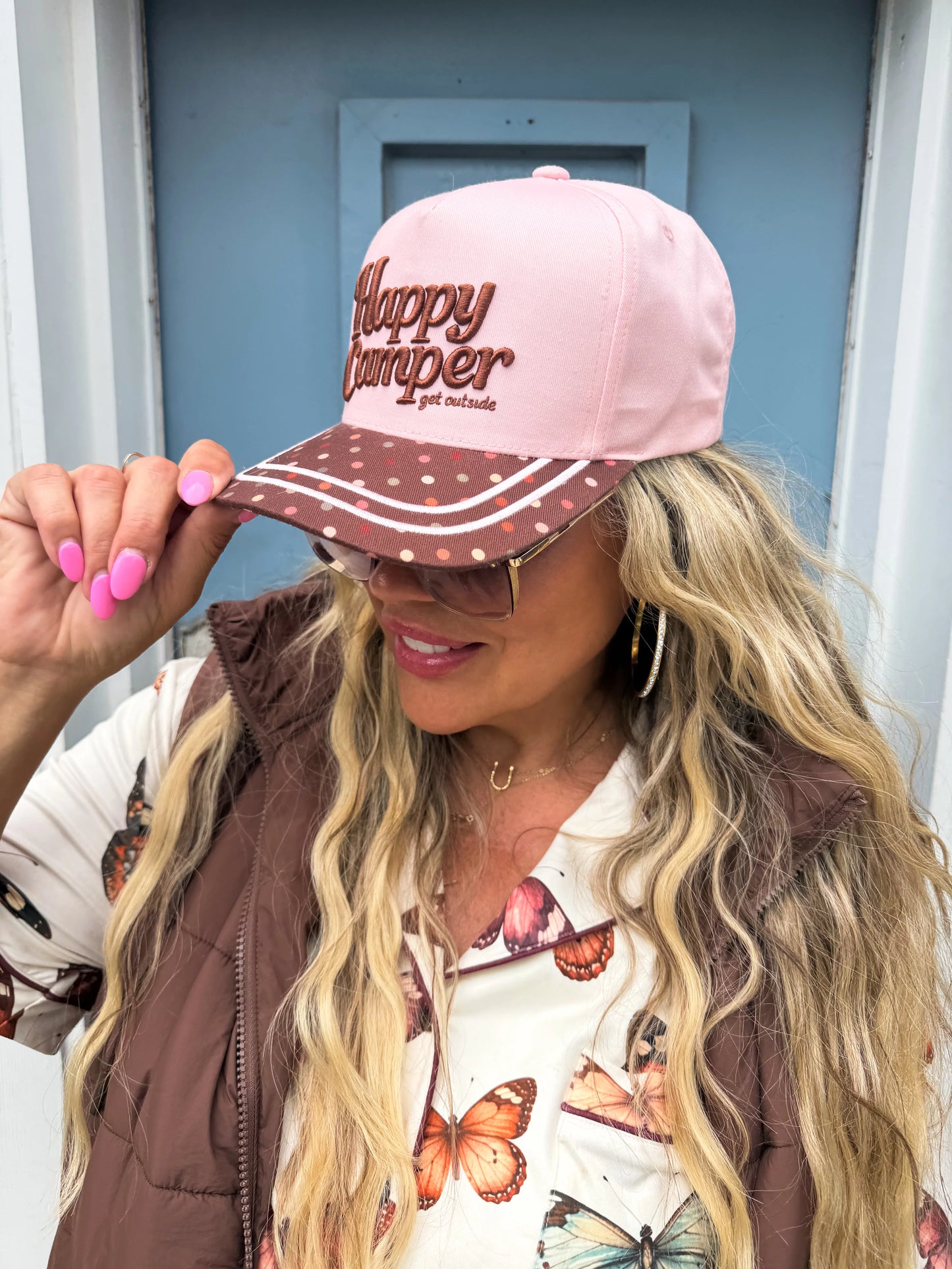 Happy Camper Polka DotTrucker Hat [ETA Early August]