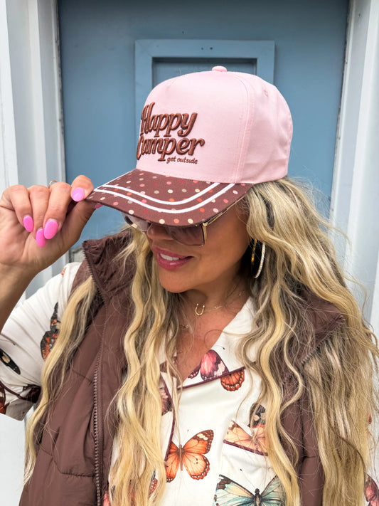 Happy Camper Polka DotTrucker Hat [ETA Early August]