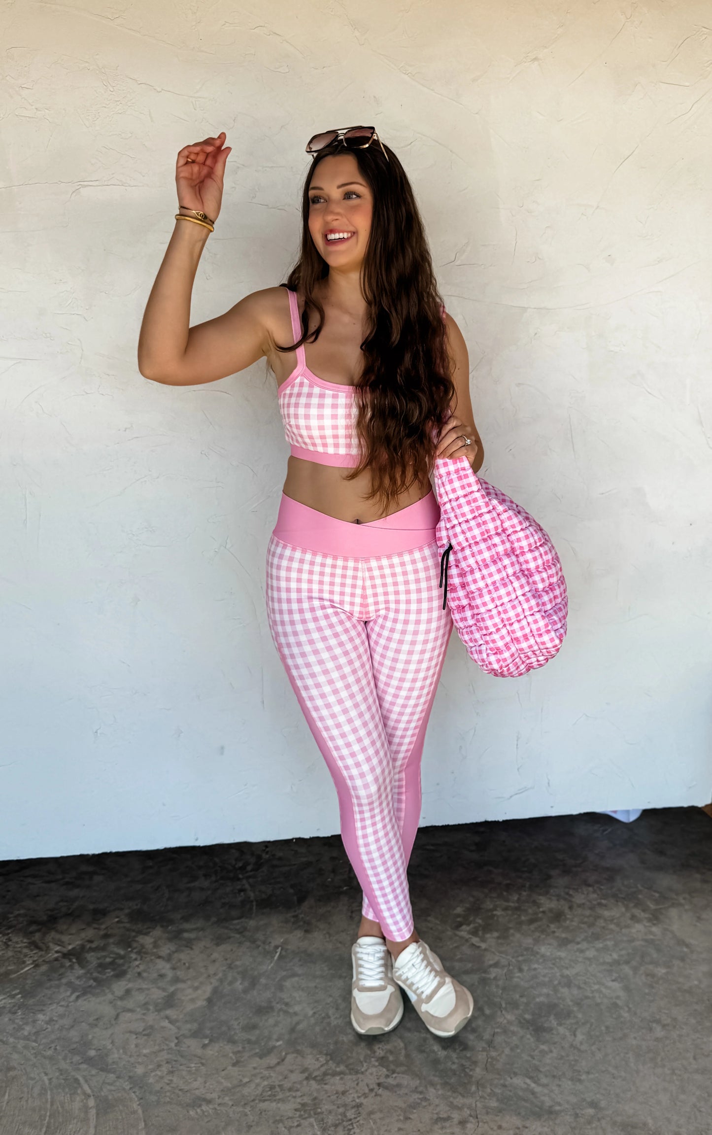 Pink Gingham Puffer Bag [[PRE-ORDER]]