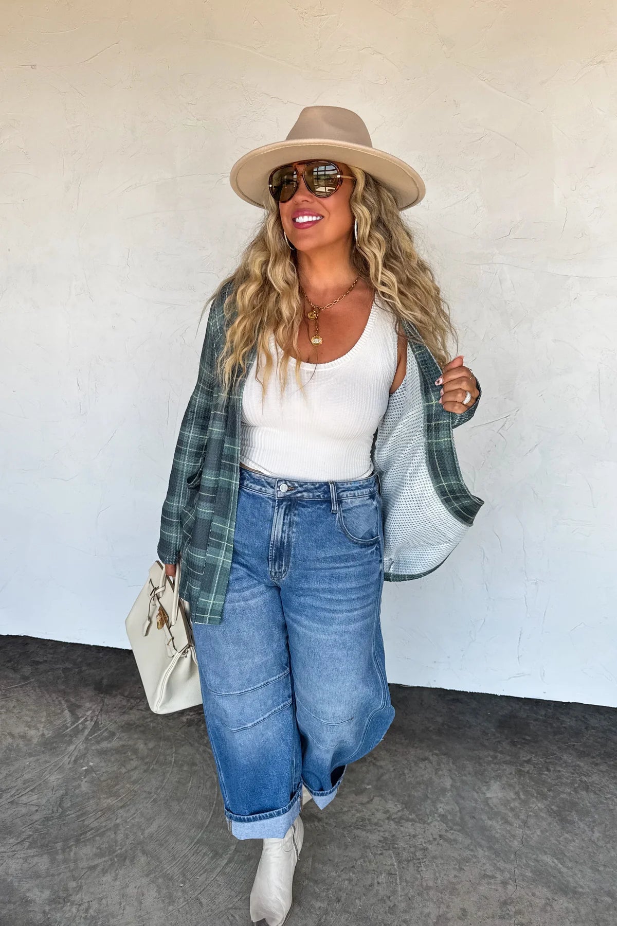 Green Plaid Lola Cardigan [[PRE-ORDER]]