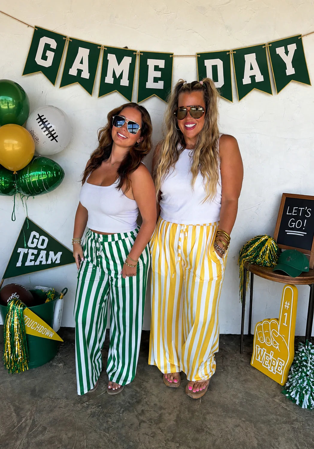 Gameday Haddie Pants Yellow Stripe