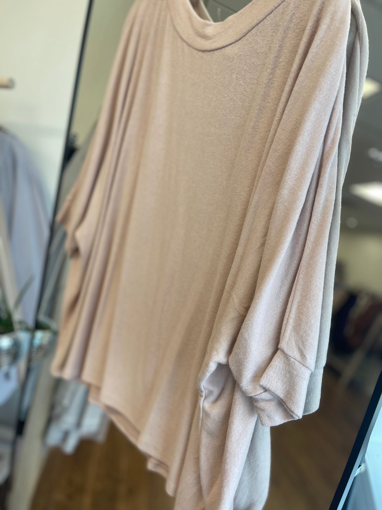Super Soft Blush Hacci Poncho Top