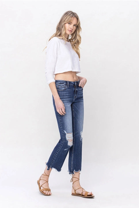 90's Mid-Rise Crop Flares